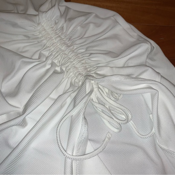 Chicme Side Slit Ruched Ribbed Tank Dress Drawstring Bodycon - Picture 8 of 13